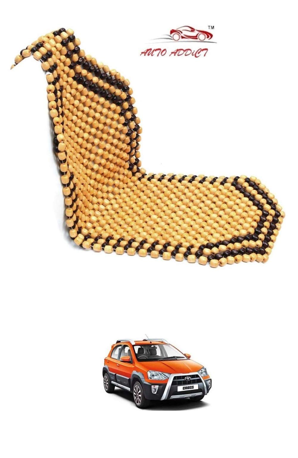 Auto Addict Car Seat Wooden Bead Seat Covers for Toyota Etios Cross