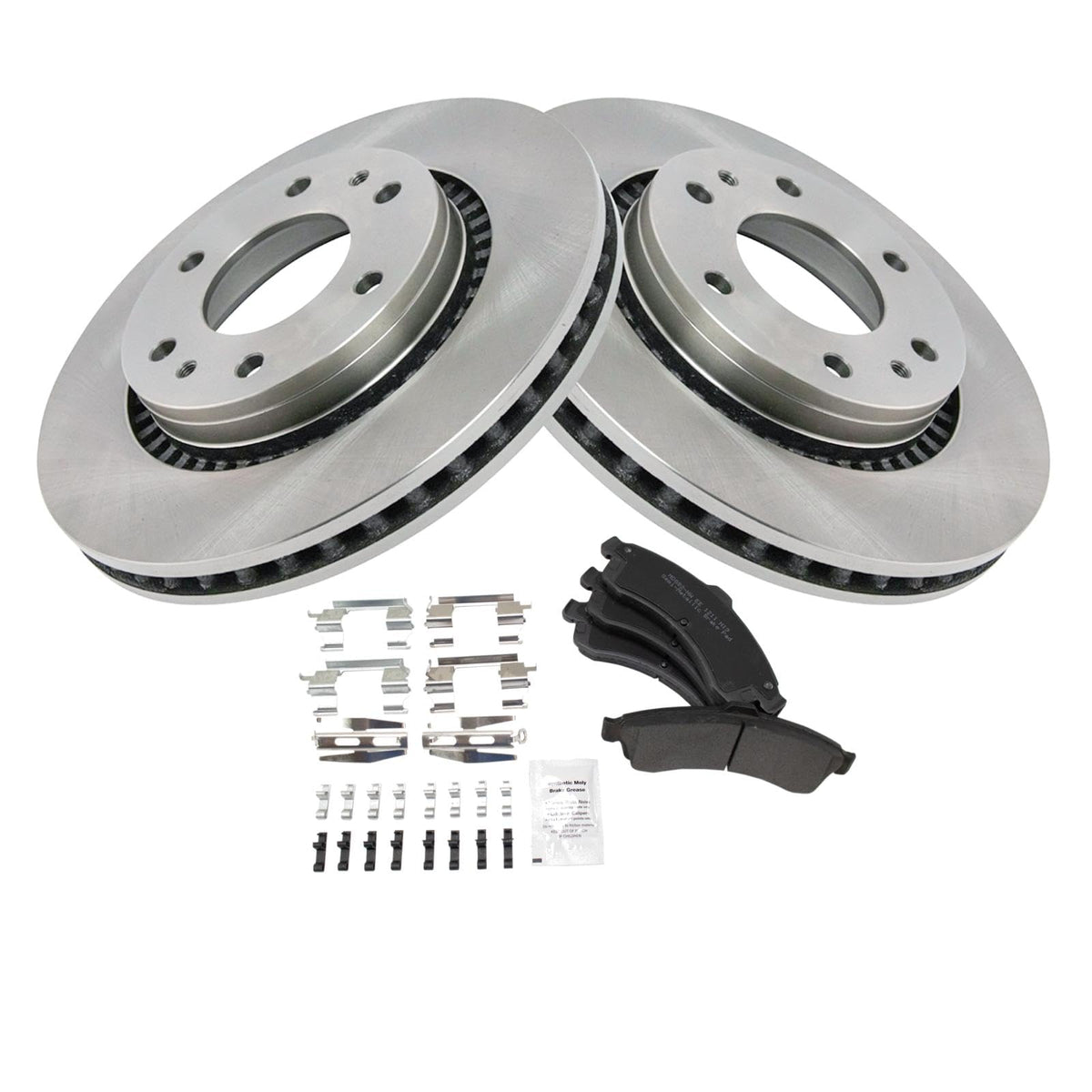 Trq Front Brake Pad & Rotor Kit Brake Pads Brake Rotor Semi-Metallic Compatible With 2006 Isuzu Ascender