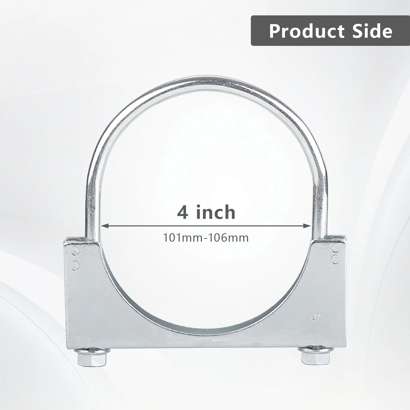 Lcgp 4'' Heavy Duty U Bolt Clamps Saddle Type Anti-Corrosion 2 Pack Muffler Clamps