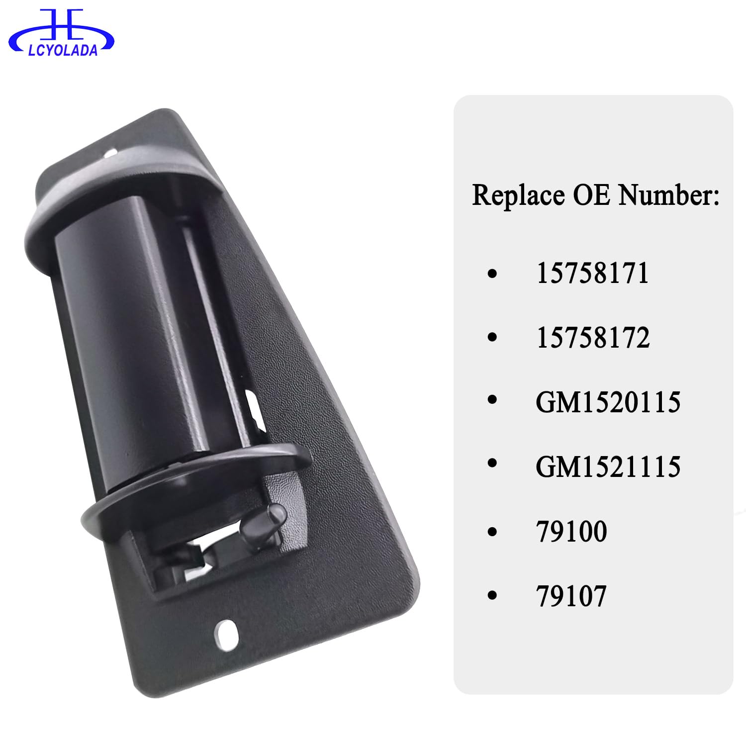 Lcyolada Extended Cab Door Handle For 1999-2007 Chevy Silverado Gmc Sierra 1500 2500 3500, Rear Driver & Passgenger Side 1575817