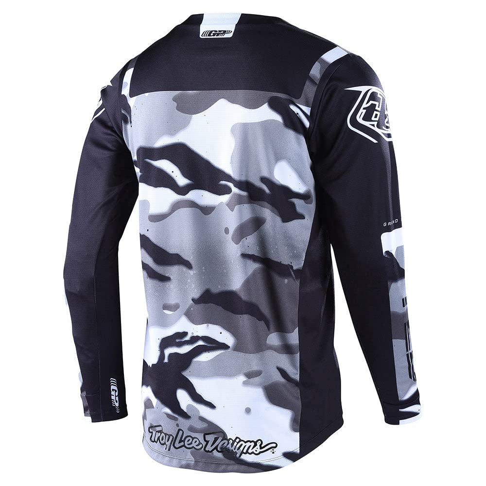 Troy Lee Designs Gp Brazen Camo Jersey - Motocross Dirt Bike Atv Enduro Dual Sport Racing Off Road Long Sleeve Riding Gear - Adult Mens (Gray, Md)
