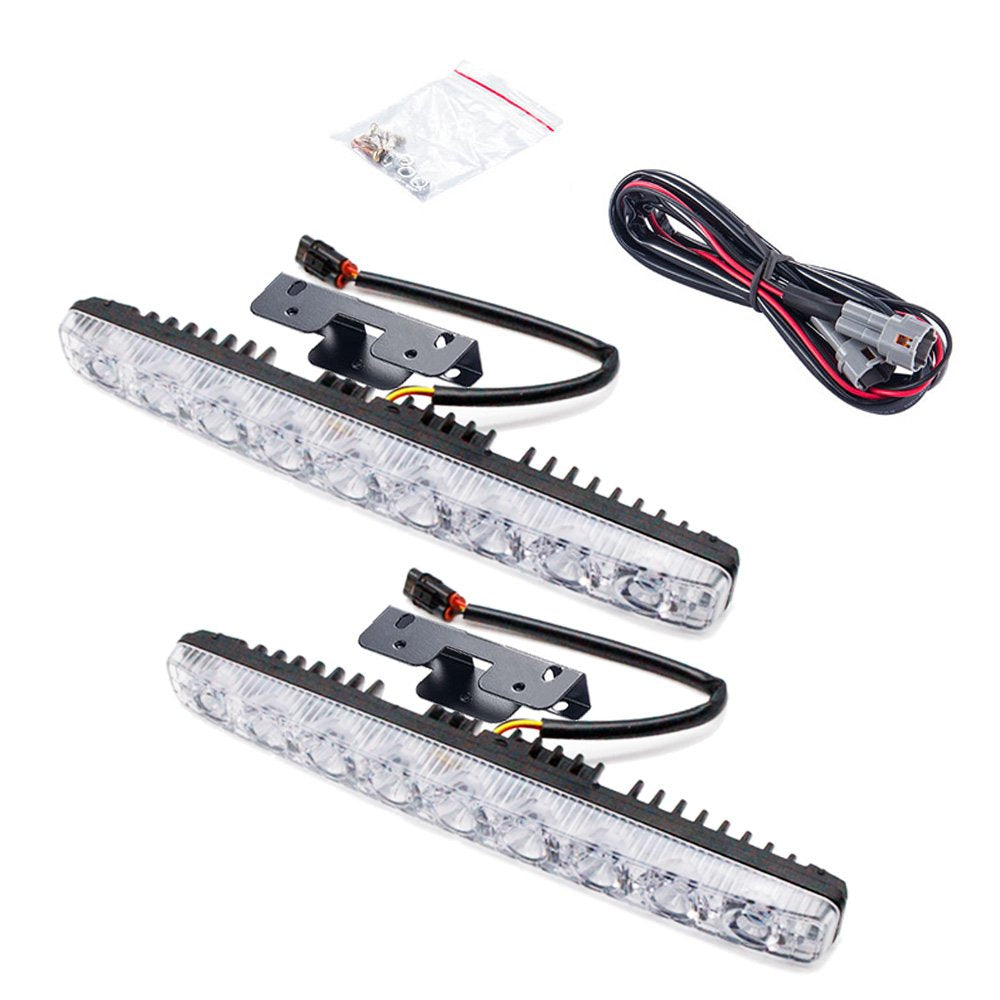 Yijinsheng Car Universal Fit 9 Led High Power Led Daytime Running Lights Drl Kit Extreme Bright Spot Fog Lamp Xenon White Auto A