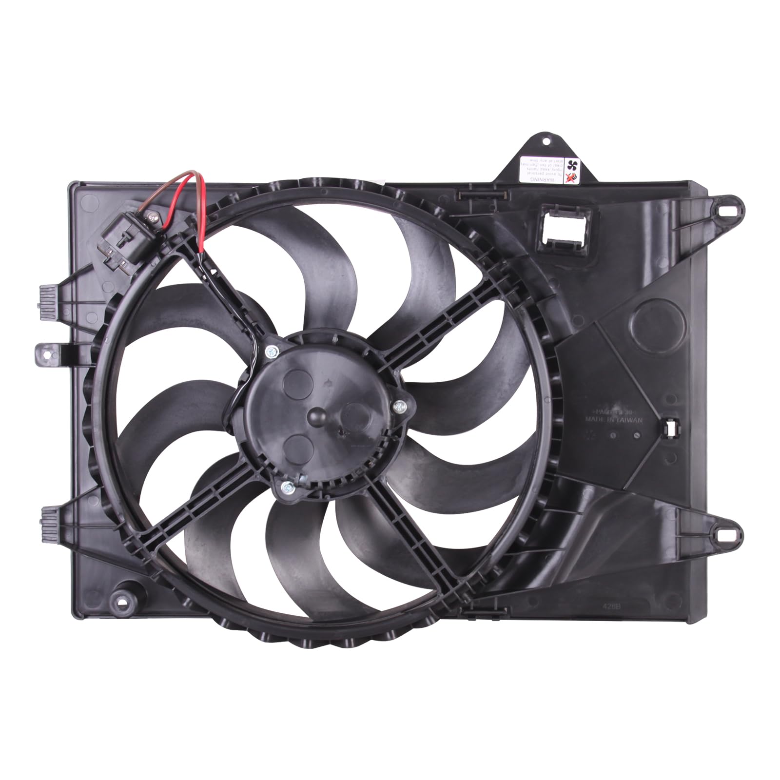 TYG Upgraded Cooling Fan Assembly for 2012-2018 Chevrolet Sonic 1.8L w/A/C | Racing-Level OE Replacement Engine Radiator for 953