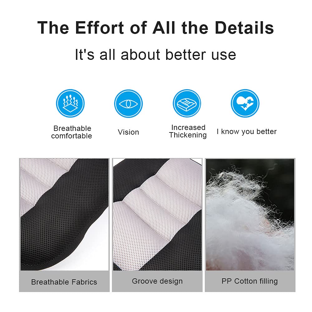 Car Booster Seat Cushion Heightening Height Boost Mat, Breathable Mesh Portable Car Seat Pad Angle Lift Seat For Car, Office,Hom