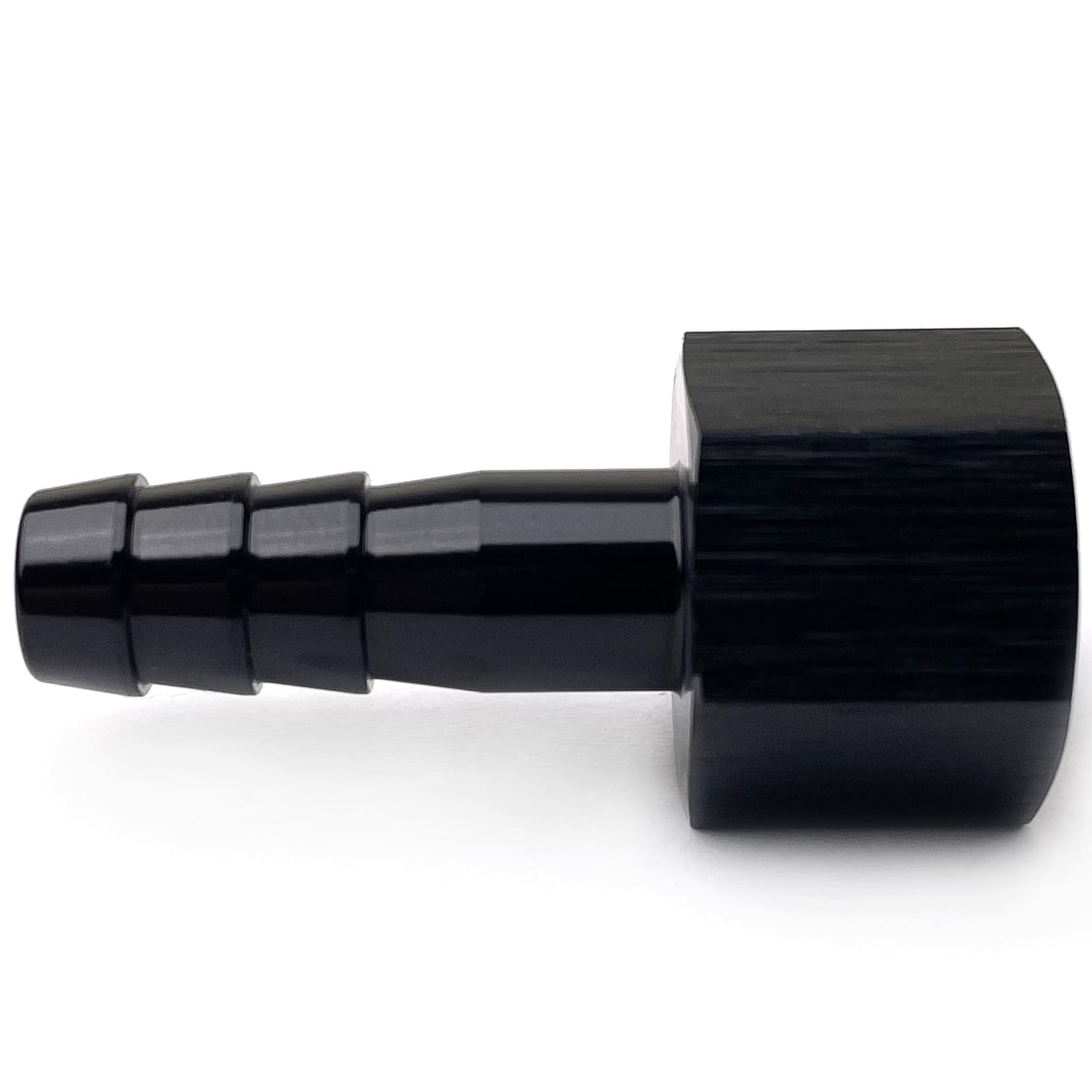 8An Female To 3/8 Hose Barb Fittings Adapter Aluminum Fuel Line -8 An Female To 3/8' Push On Barb Connector Black Anodized