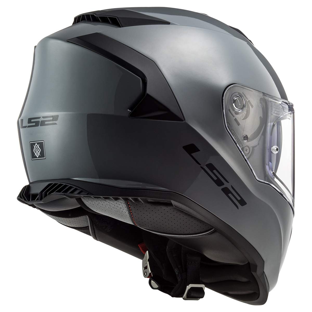 Ls2 Helmets Assault Full Face Motorcycle Helmet W/Sunshield (Gloss Battleship Gray - 3X-Large)