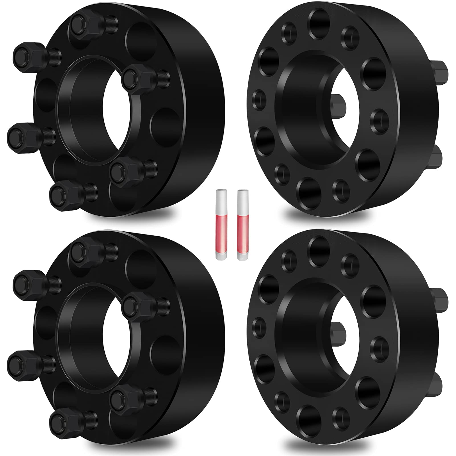 SCITOO 2 inch 4X 6x135 to 6x135 hub centric Wheel Spacers 14x2 Studs 6 Lug Wheel Spacer Adapters for Expedition Wheel Spacers for Mark LT Wheel Spacers for Navigator Wheel Spacers