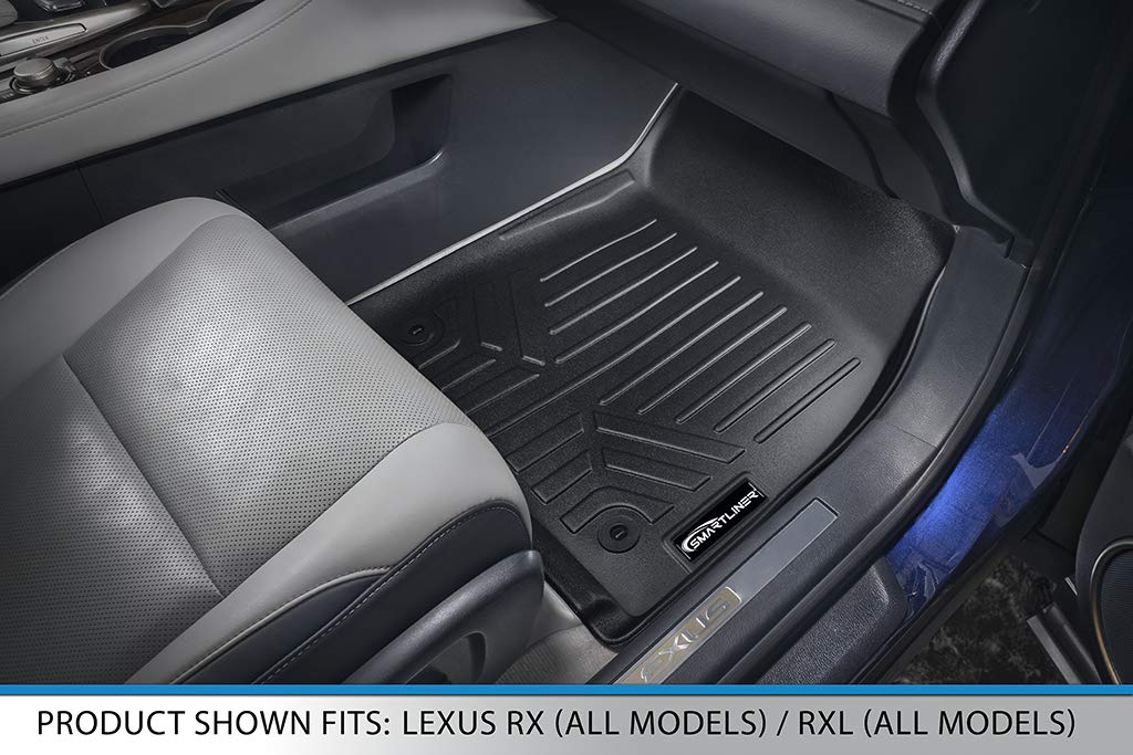 Maxliner Custom Fit Floor Mats 2 Row Liner Set Black Compatible With 2016-2022 Lexus Rx (All Models) / 2018-2022 Rxl (All Models