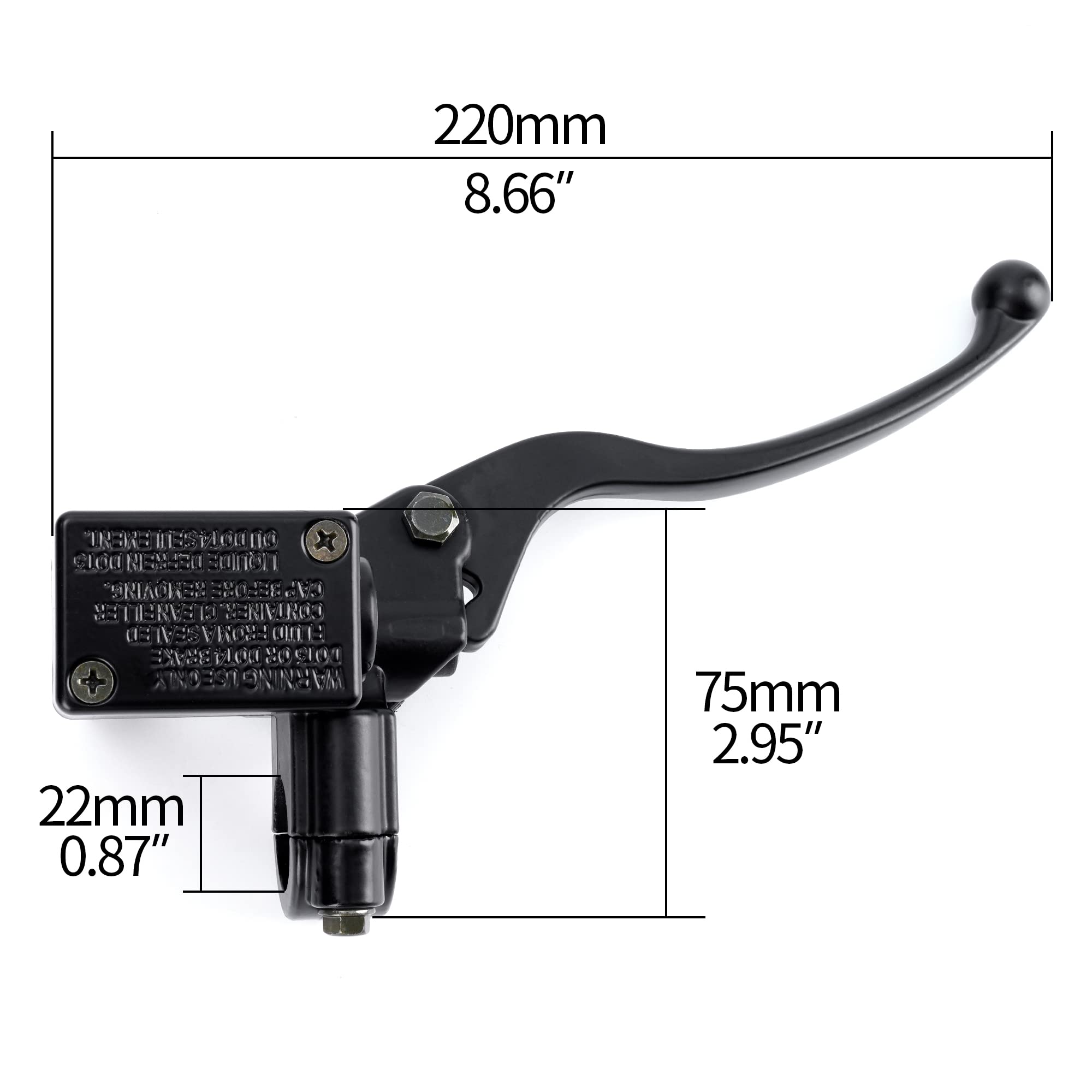 Weiyingsi Right Brake Master Cylinder Lever Gy6 50Cc 125Cc 150Cc 250Cc Moped Scooter 10Mm Banjo Bolt