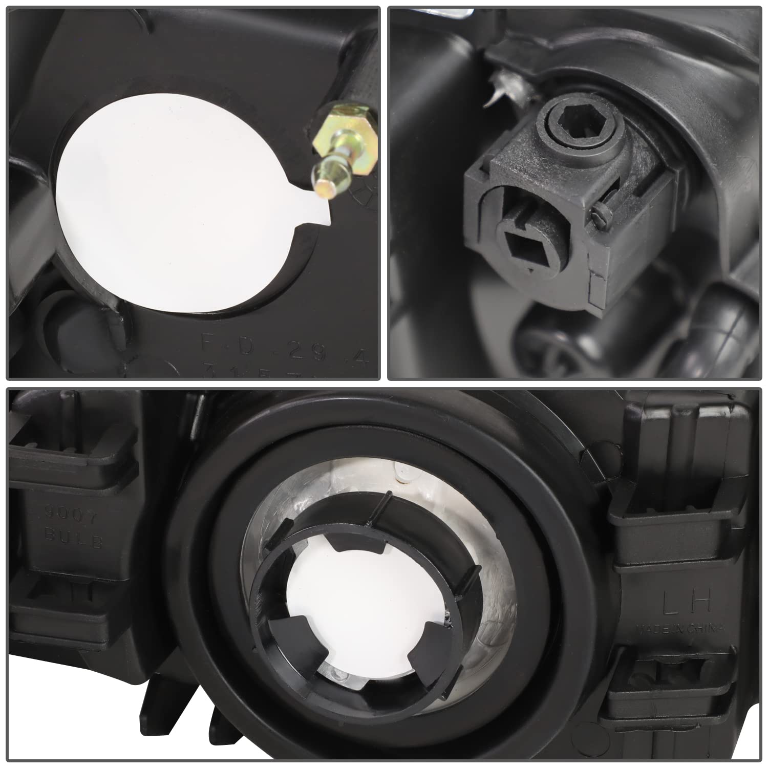 Dnamotoring Hl-Oh-Fm99-Sm-Am Amber Smoke Lens Headlights Assembly Compatible With 99-04 Mustang,Left & Right Side