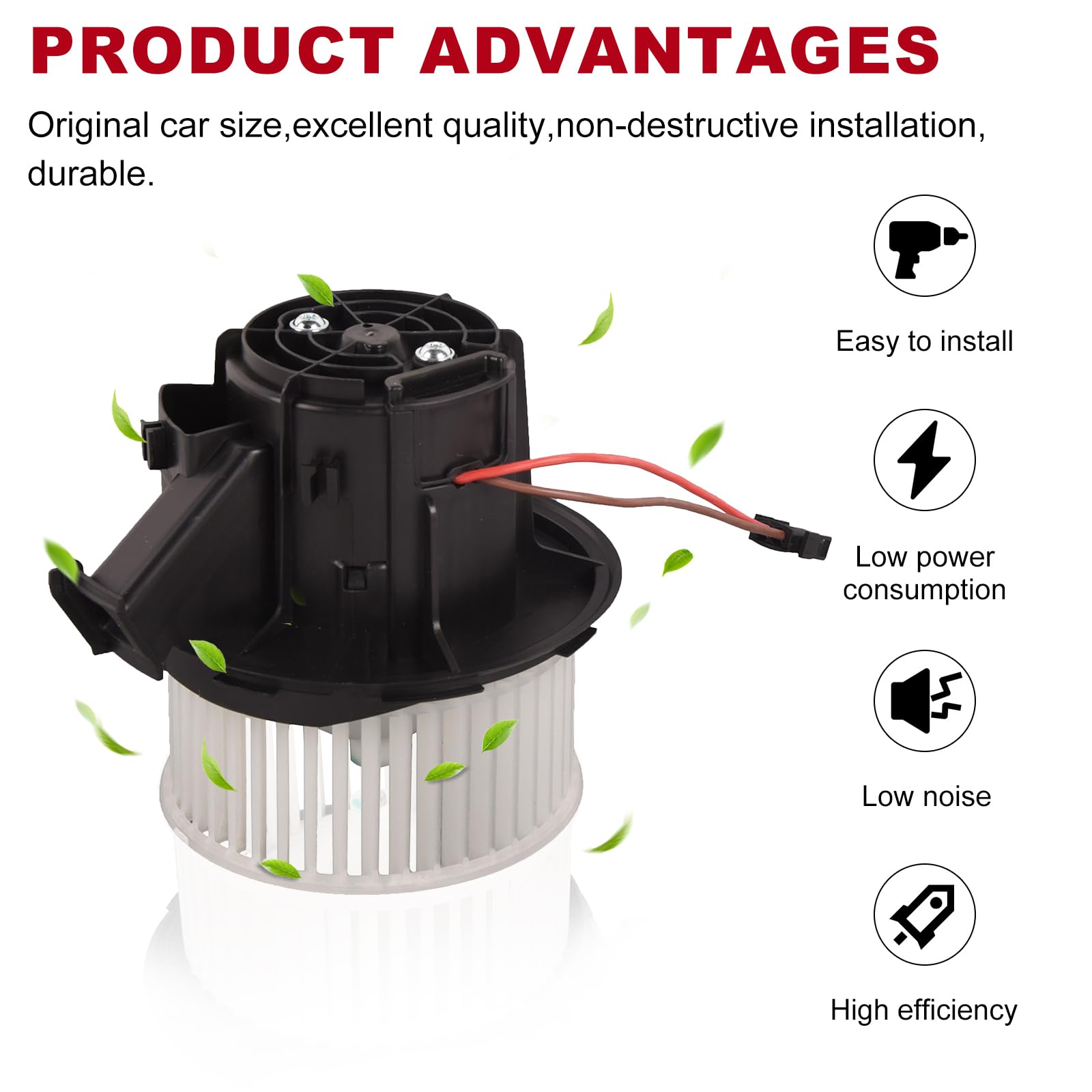 Topaz 2048200208 Heater Blower Motor Fan Assembly Compatible With Mercedes W204 W212 C300 C350 C63 Amg E350 E550 E63 Amg Glk350 2008-2012 2048200008