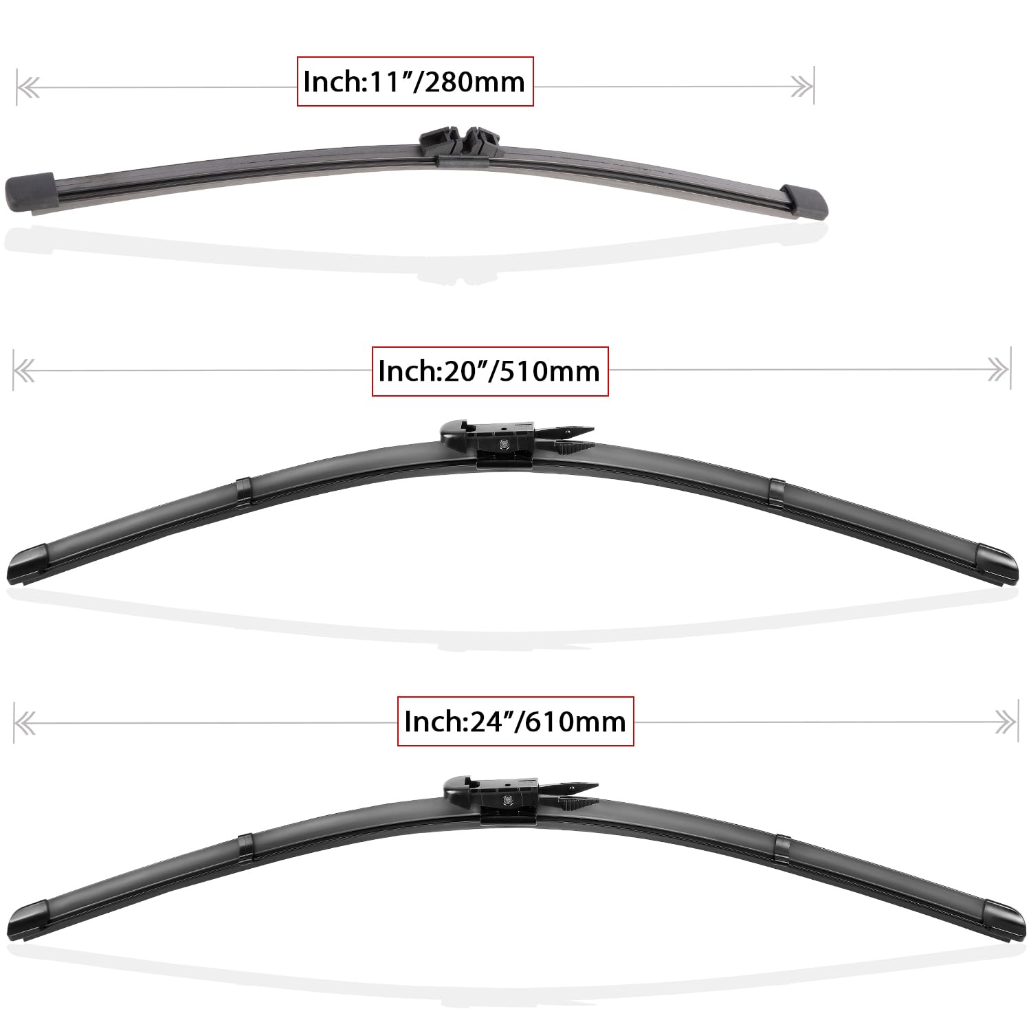 Raintok Windshield Wiper Blades Replacement For Ford Escape 2020 2021 2022 2023 Original Factory Quality Front Rear Wipers Blade