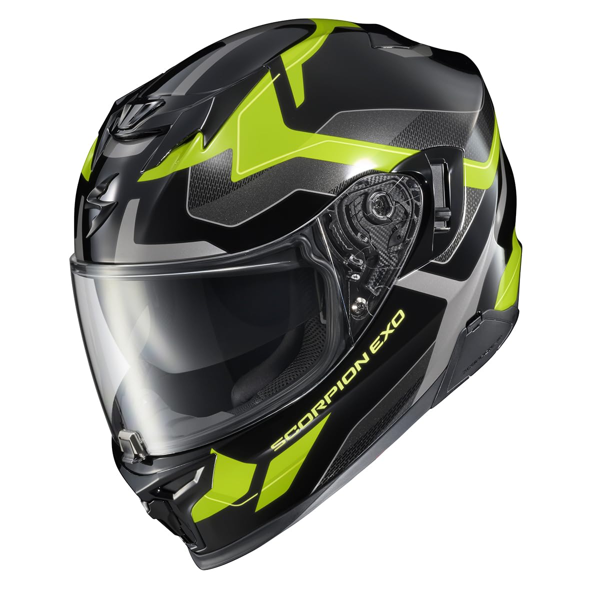 Scorpionexo T520 Full Face Dual Sport Motorcycle Helmet With Bluetooth Ready Speaker Pockets Dot Ece Approved Zuse (Black/Hi-Viz