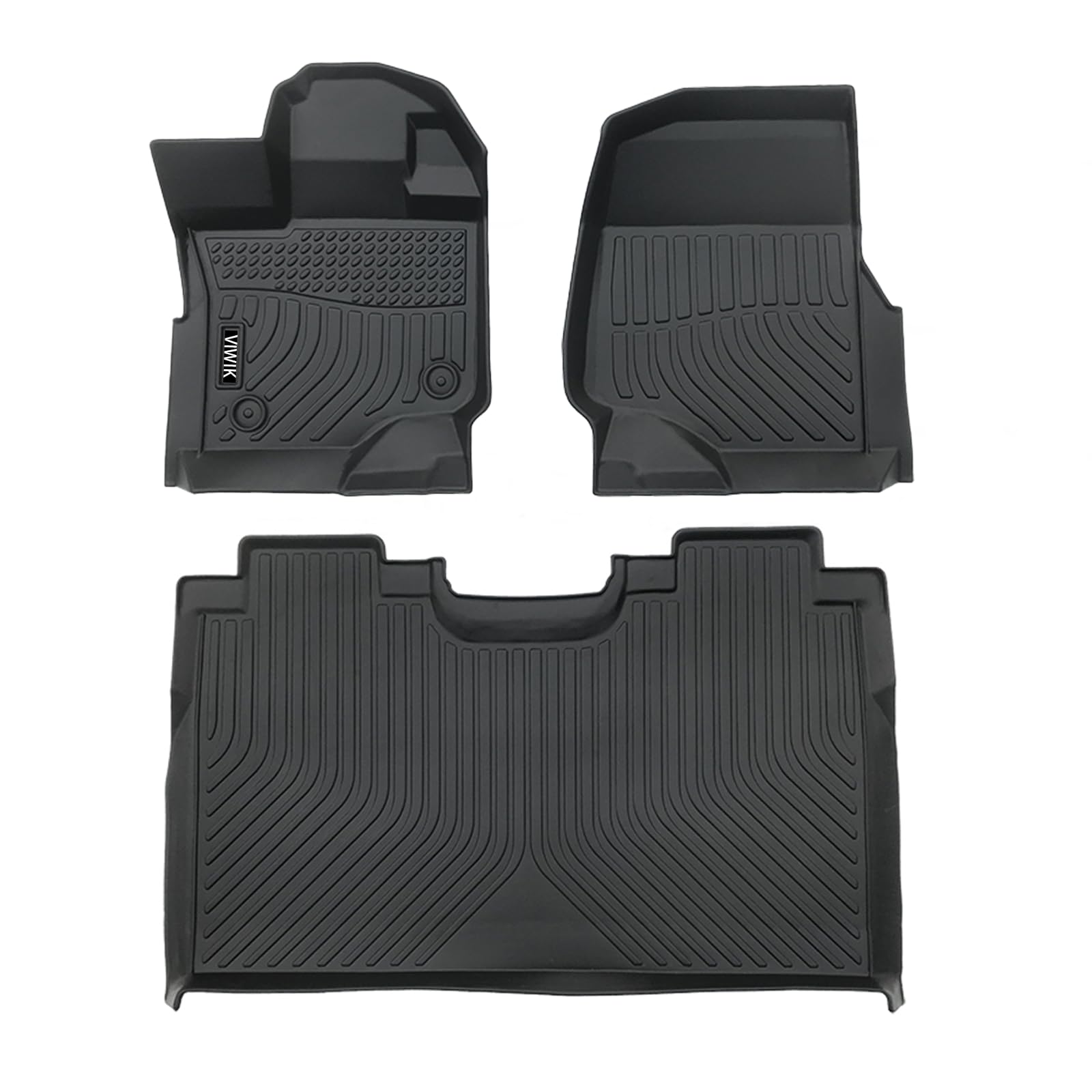 Viwik Floor Mats For Ford 2015-2025 F150 Supercrew/Crew Cab/ 2022-2025 F-150 Lightning, Car Mats All Weather Protection Tpe Cust
