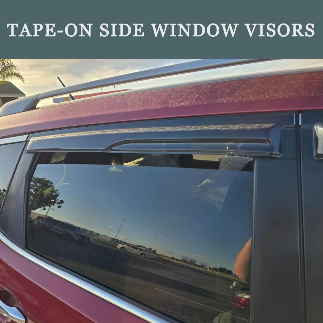 Window Visors Rain Guards For Jeep Compass 2017-2025 Tape On Window Wind Deflectors Vent Visor Sun Shades