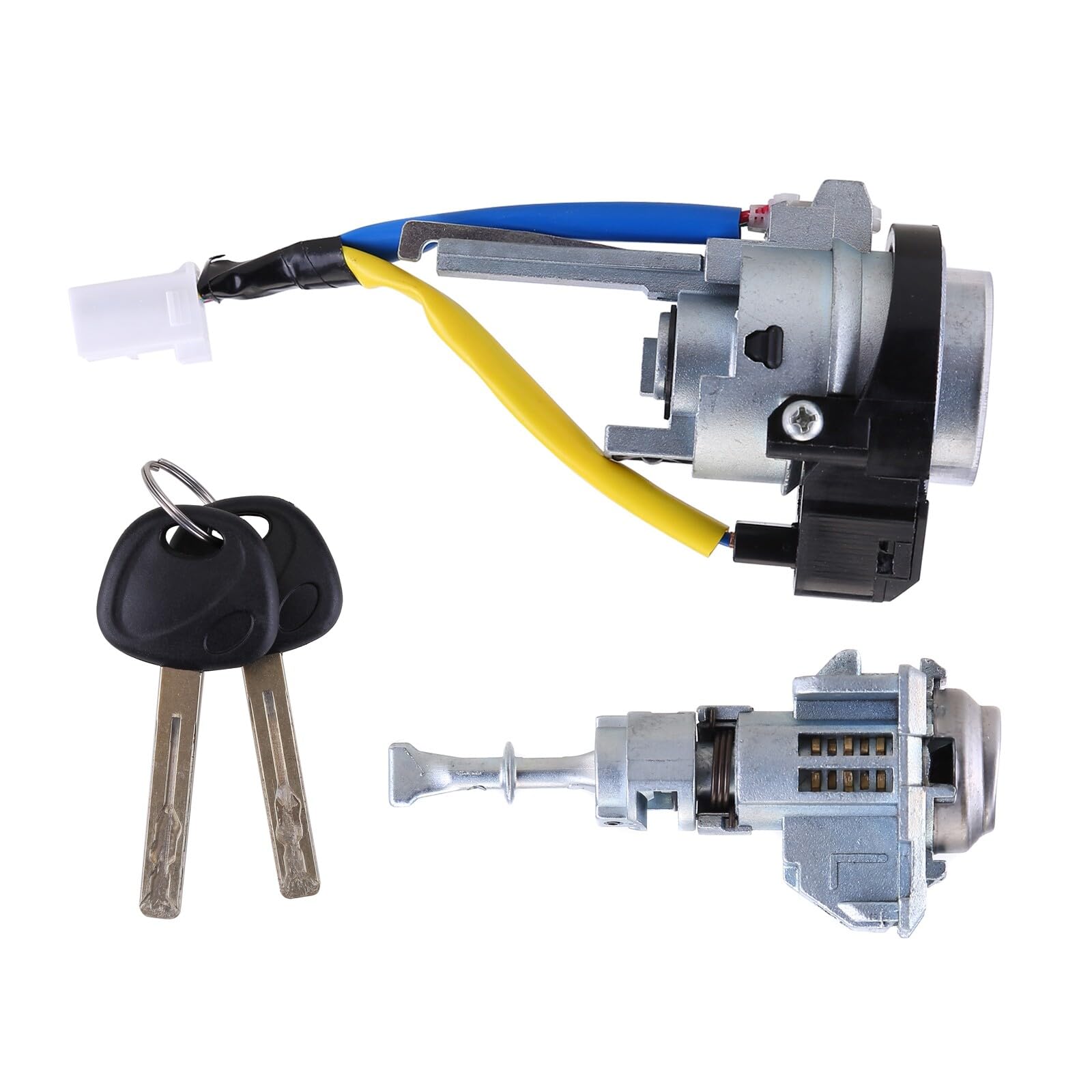 Hiolpen Replace 81905-2T040, Ignition Door Lock Cylinder New Switch W/ 2 Keys Compatible For 2011-2015 For Kia Optima 2013-2017 For Kia Rio