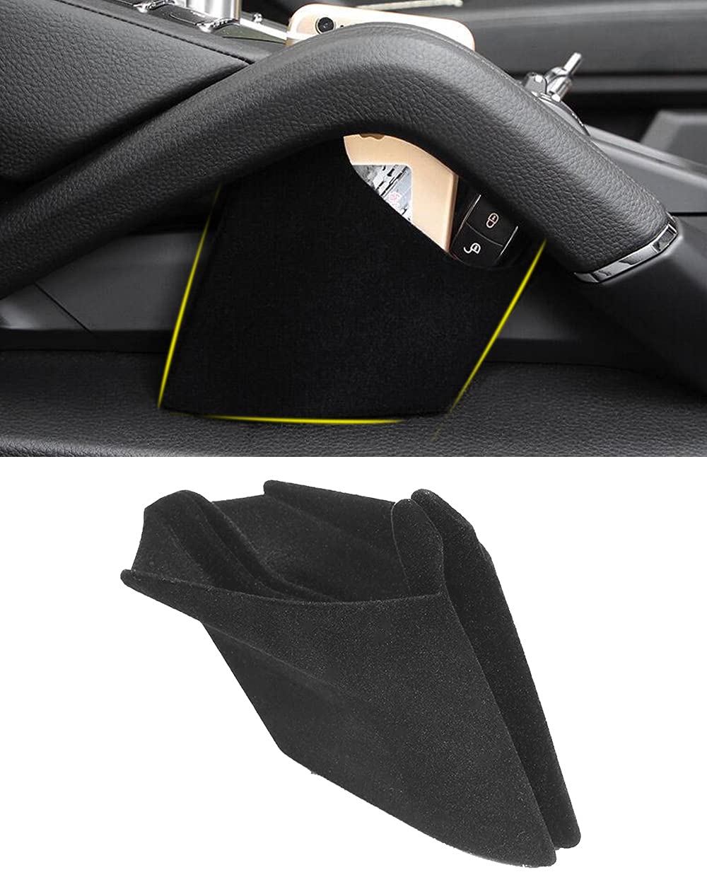 Vesul Front Row Armrest Storage Box Compatible With Porsche Cayenne 2011-2017 2018 Armrest Phone Container Center Console Organi