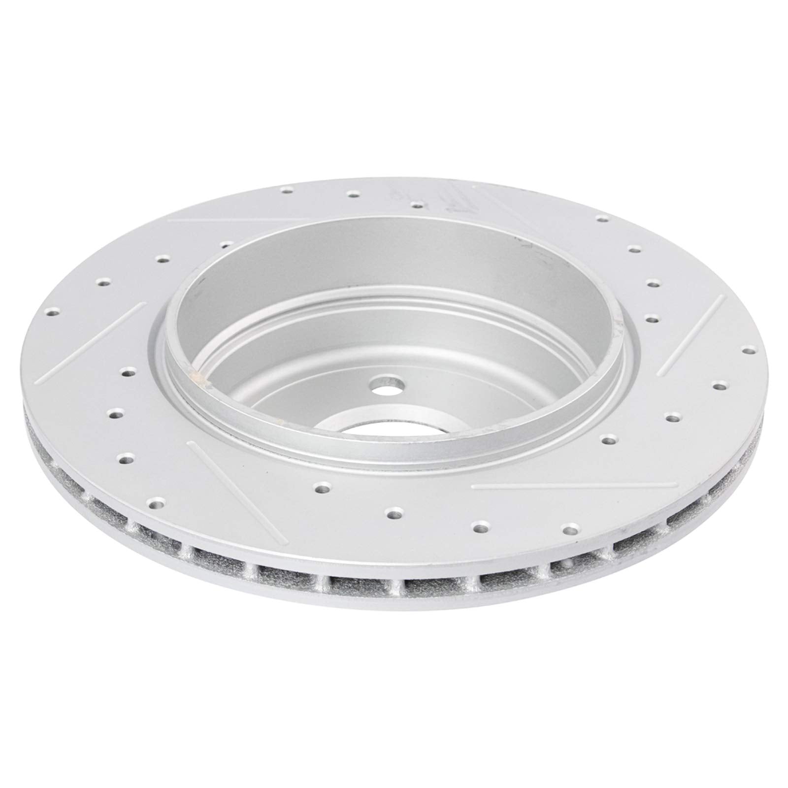 Trq Rear Performance Brake Rotors Set Premium G-Coated Cross Drilled & Slotted Compatible With 2004-2010 Bmw X3