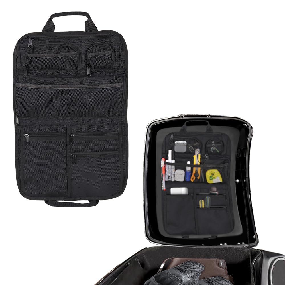 Rearace Tour Pack Trunk Lid Organizer Bag Pouch Fit For Street Glide Road King Road Glide Electra Glide Touring Travel