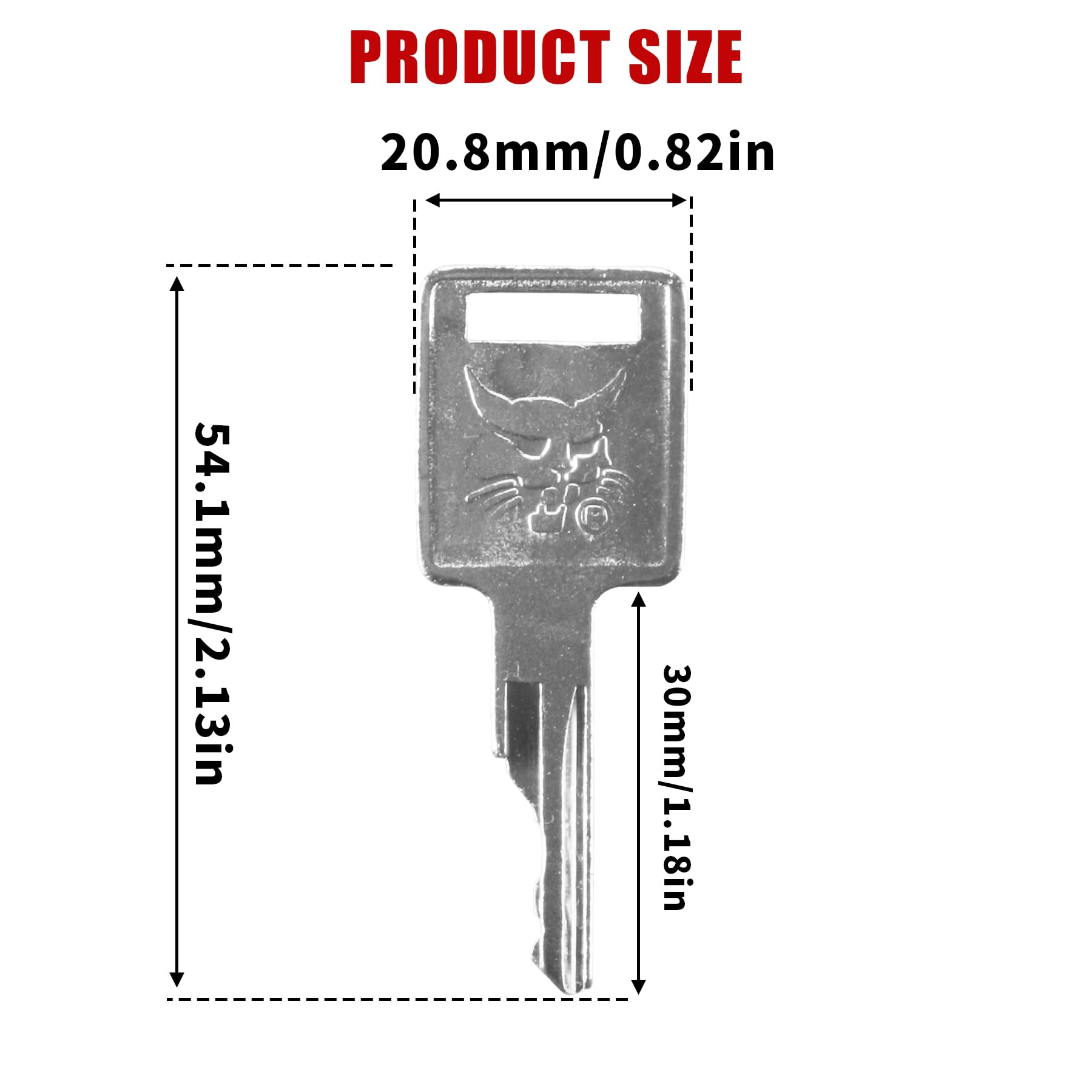 D250 12Pcs Ignition Keys 6709527 6693241 A77313 307852A1 714602 Compatible With Loader Bobcat Skid Steer S100 S130 S150 A220 A30