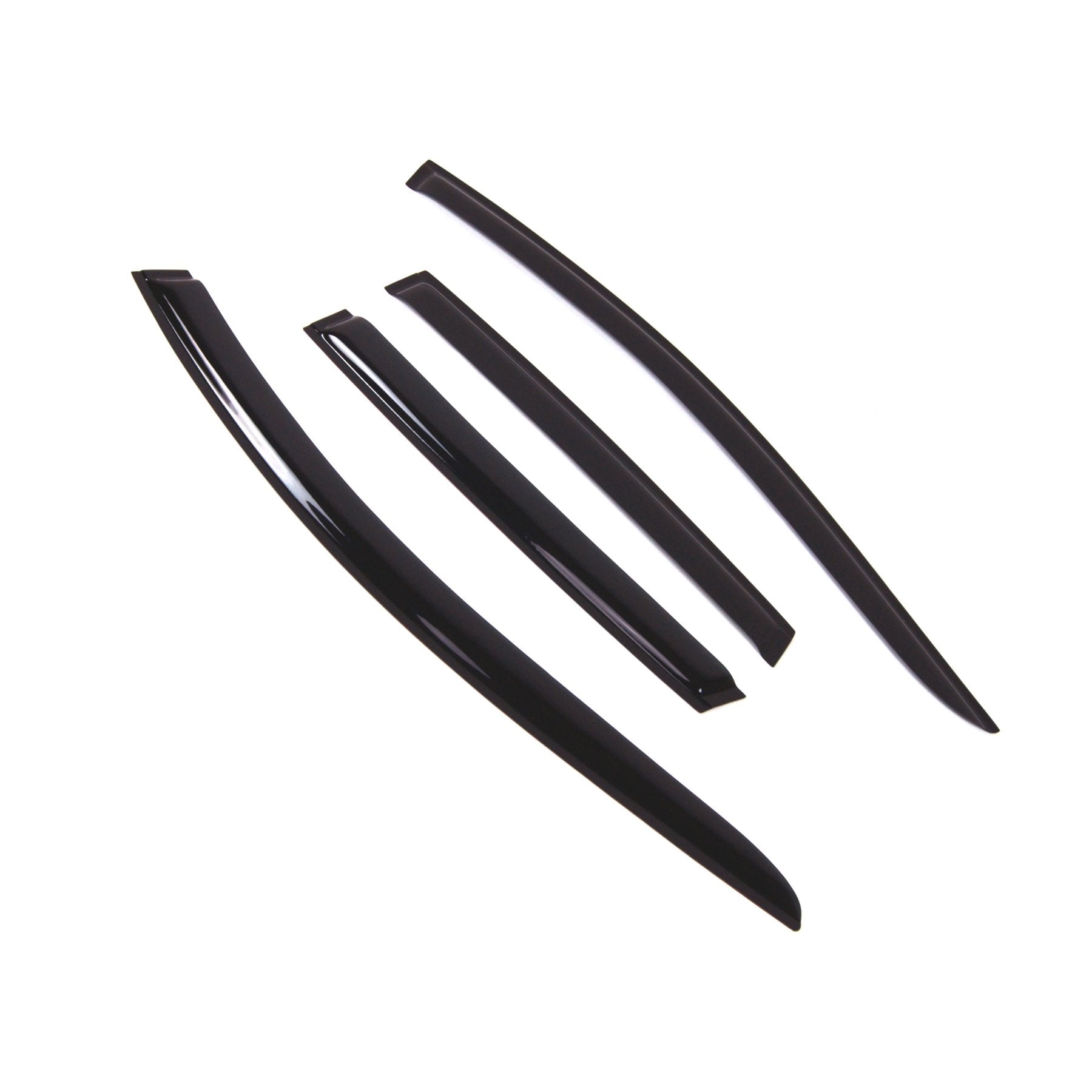 Tuningpros Wd2-633B Dark Smoke 4 Pcs Set Window Visor (Outside Mount) Deflector Rain Guard Compatible With 2017-2018 Ford Escape