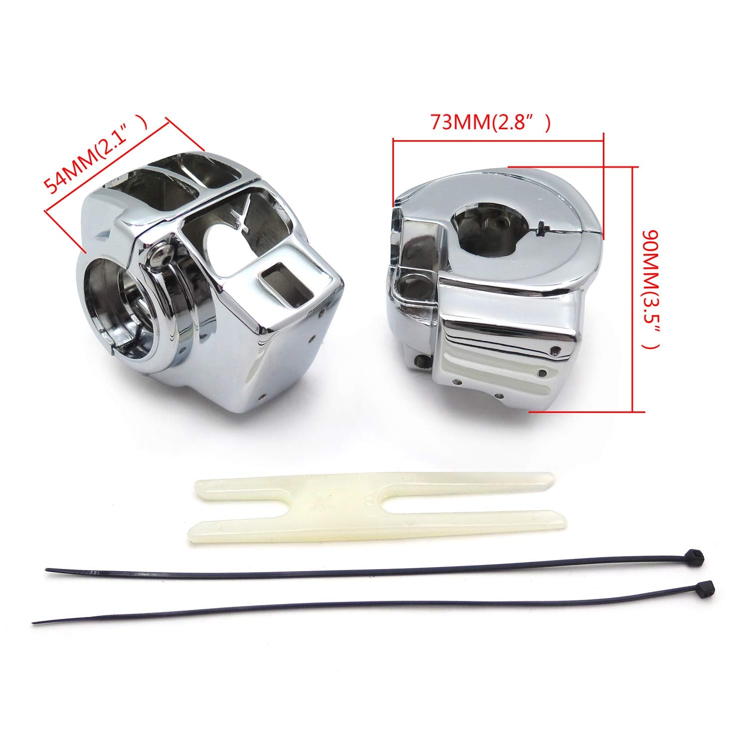 Smt-Chrome Switch Housing Cover Compatible With 2006-2013 Harley Street Glide Flhx 2010-2013 Harley Road Glide Custom Fltrx [B01Mfa0B7L]