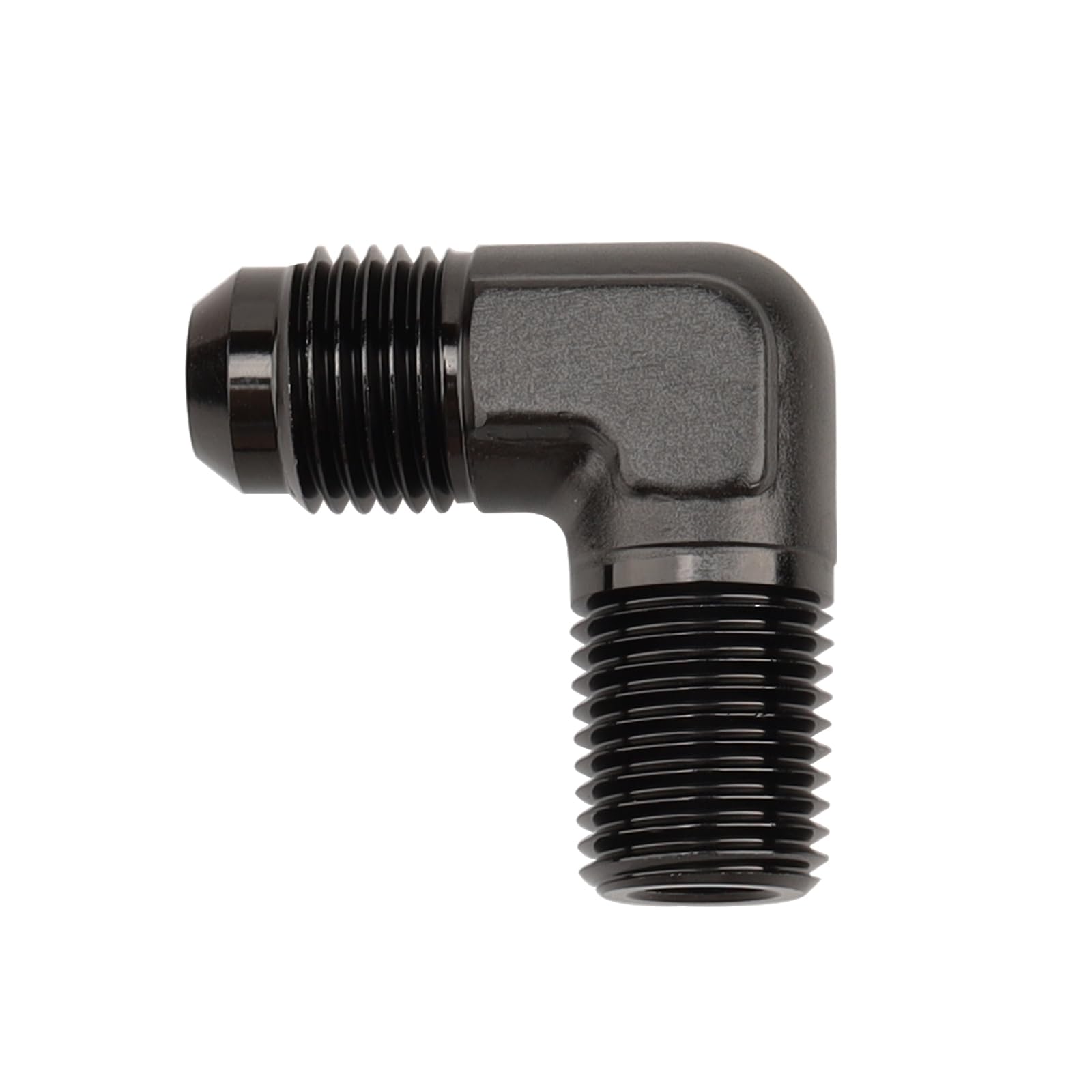 AC PERFORMANCE 90 Degree Elbow -6 AN Male to 1/4  NPT Male Fitting Adapter Connector Aluminum Black