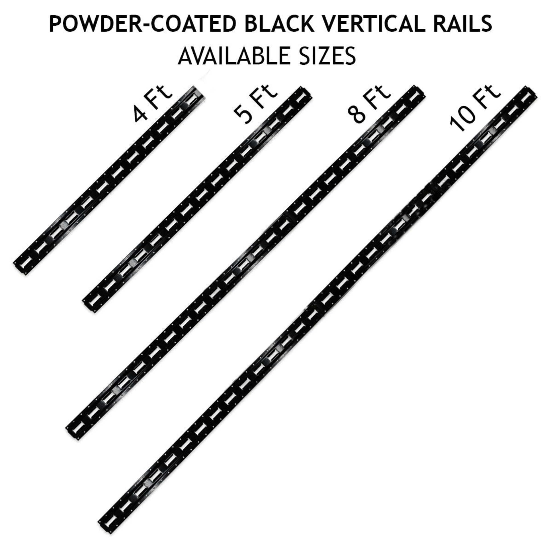 Dc Cargo Mall Indoor E Track Vertical Tie Down Rail Kit 4' (2 Pack) For Garages, Vans, Trailers, Motorcycle Tie Downs, Atv Mount