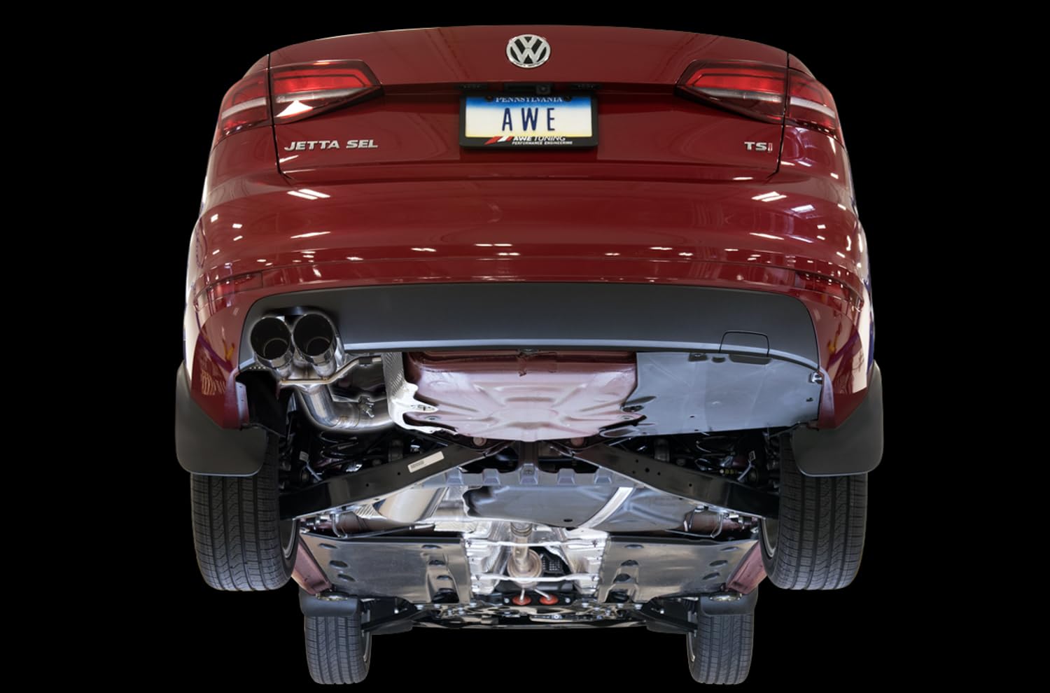 Awe Tuning Mk6 Gli 2.0T - Mk6 Jetta 1.8T Track Edition Exhaust - Diamond Black Tips - 3020-23028