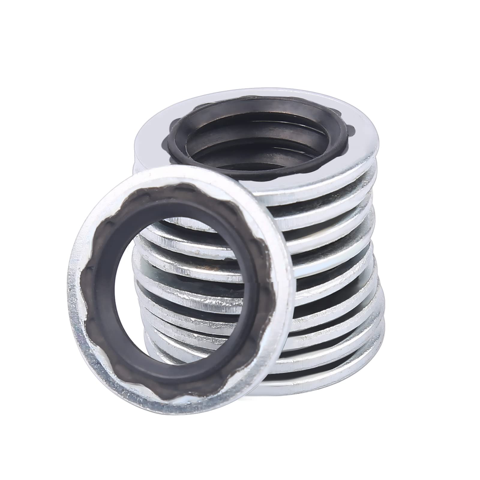 Air Conditioning Compressor Port Seal Washer Kit A/C Gasket Assortment 45 Pieces AC Compressor Washer Seals Bonded Seal Gasket A