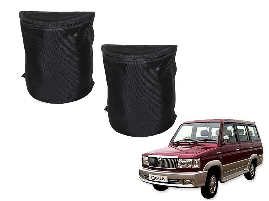 Kozdiko Semi Cylindrical Car Dustbin Set of 2 Pcs for Toyota Qualis