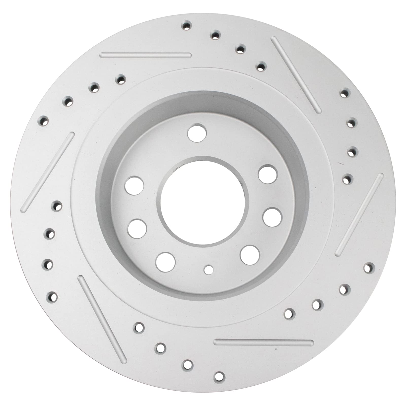 Trq Rear Performance Brake Rotors Set Solid Premium G-Coated Compatible With 2003-2011 Saab 9-3 2010 9-3X