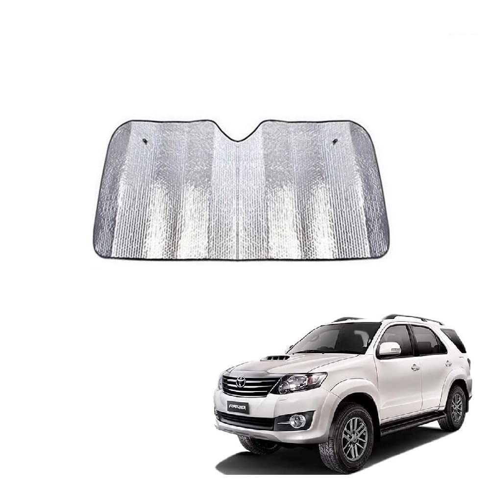 Car Windshield Silver Parking Foldable Sunshade for Heat Protection Useful on Front and Rear Windshield Glass Suitable for Fortu