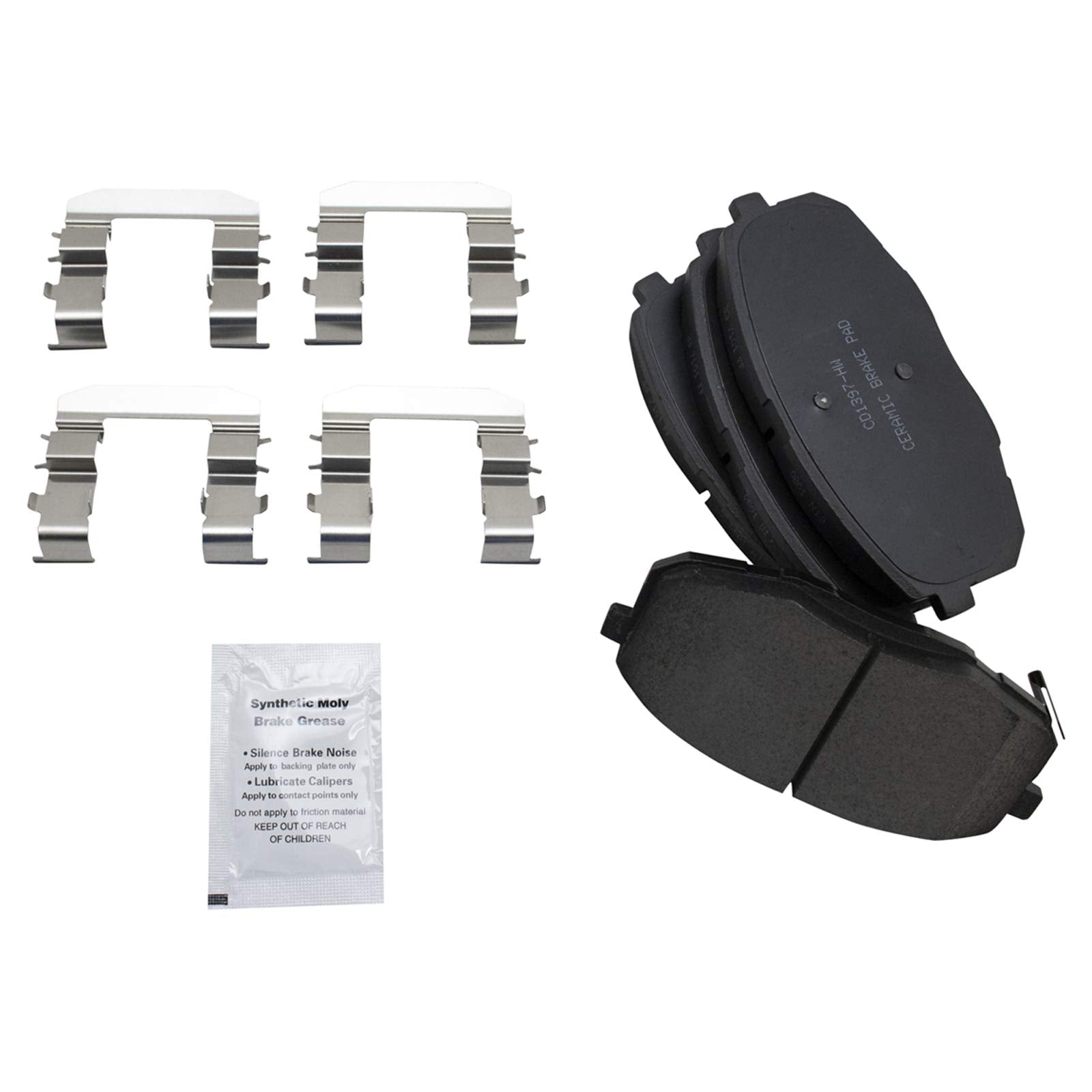 Trq Front And Rear Brake Pad & Rotor Kit Brake Pads Brake Rotor Ceramic Compatible With 2014-2016 Kia Soul