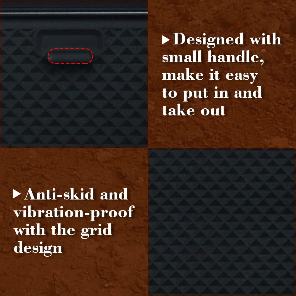 Muslogy Fits Tundra Accessories 2022 2023 2024 Premium Custom Interior Non-Slip Anti Dust Cup Holder Inserts 30 Pcs Set Center Console Liner Door Pocket Liners Compatible With Tundra 2022-2024 (Black)