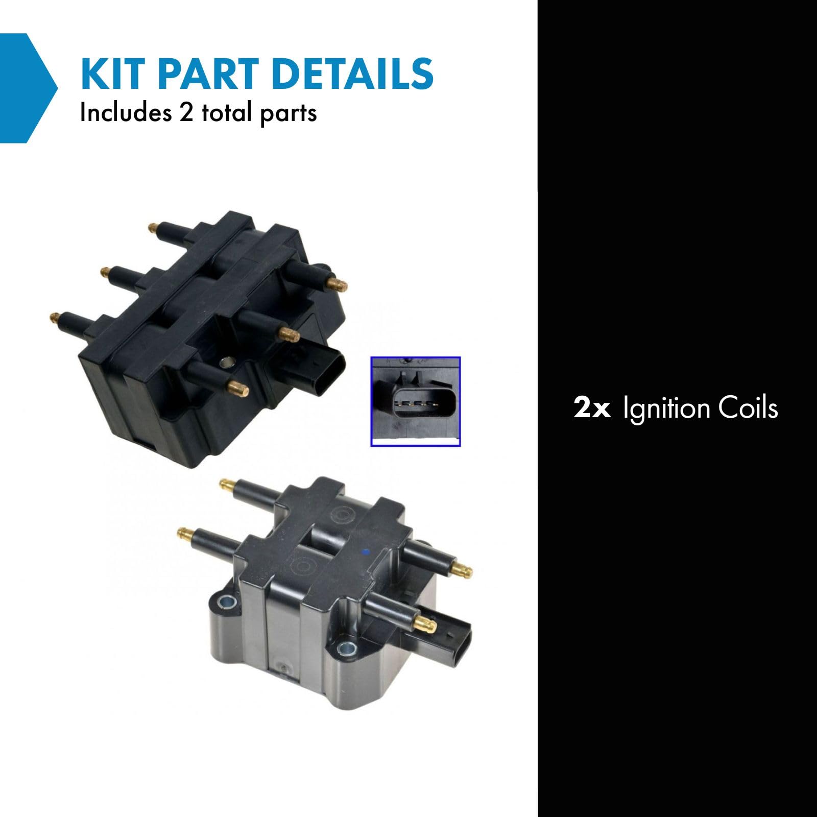 Trq Ignition Coil Set Compatible With 2004-2006 Dodge Ram 1500, 1997-2003 Ram 2500/3500, 1997-2006 Viper