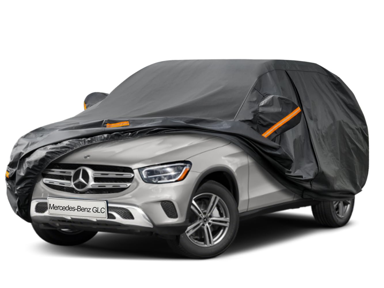 Kayme 7 Layers Suv Car Cover Custom Fit For Mercedes Benz Glc 300 350E(2016-2024 Waterproof All Weather For Automobiles, Outdoor
