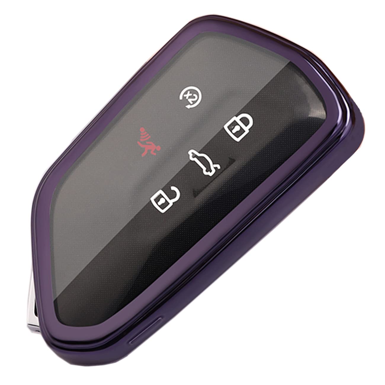 Key Fob Cover Fit For Volkswagen Vw Mk8 Golf/Gti Skoda Octavia Soft Tpu Remote Holder Skin Protector Jacket Keyless Entry Sleeve Accessories (Dark Purple)