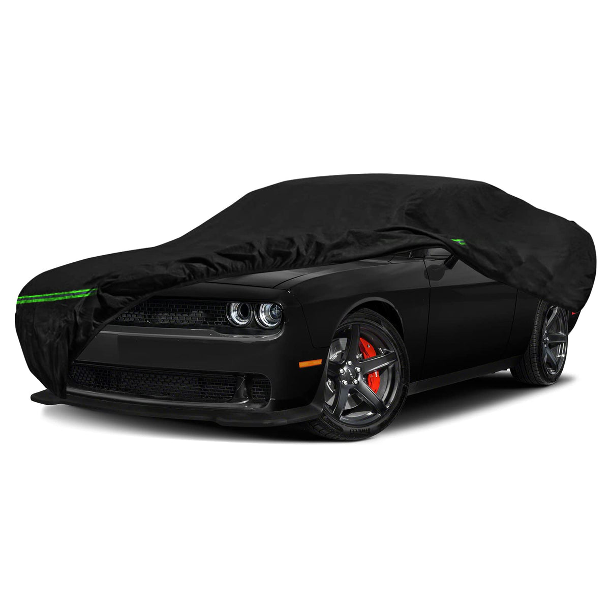 Car Covers Waterproof All Weather Replace for 2008-2025 Dodge Challenger, 6 Layers Custom-Fit Outdoor Full Car Covers with Zippe