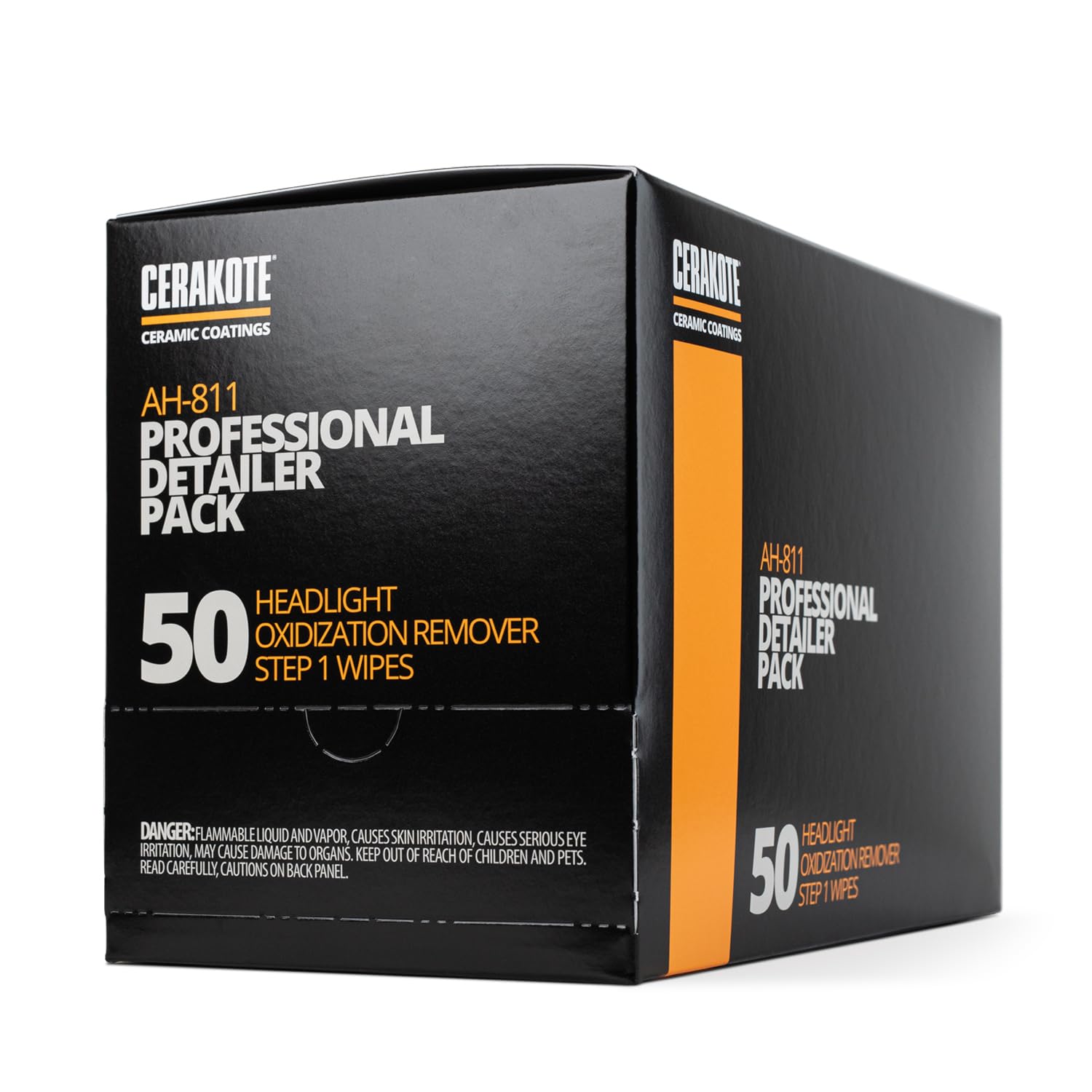 Cerakote Ceramic Headlight Restoration Professional Detailer Pack (50 Step 1 Oxidation Removing Wipes) - Easily Remove Oxidation