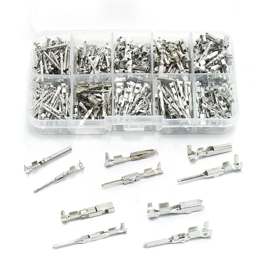 Car Electrical Wire Terminal 1/1.5/1.8/2.2/2.8/3.5Mm Auto Electric Connector Non-Insulated Plug Removal Male Female Crimp Pins (