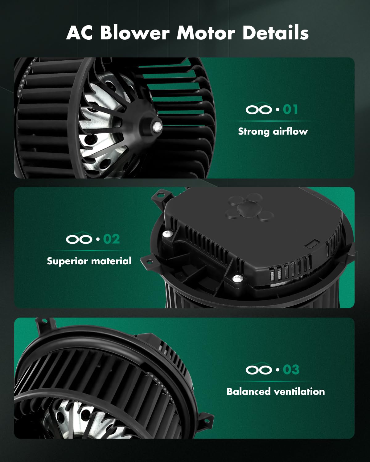 Scitoo Hvac Blower Motor Fit For 2015-2020 For Cadillac Escalade,For Esv,2019 For 1500 Ld,2015-2019 2500 Hd, 3500 Hd,For Tahoe,F