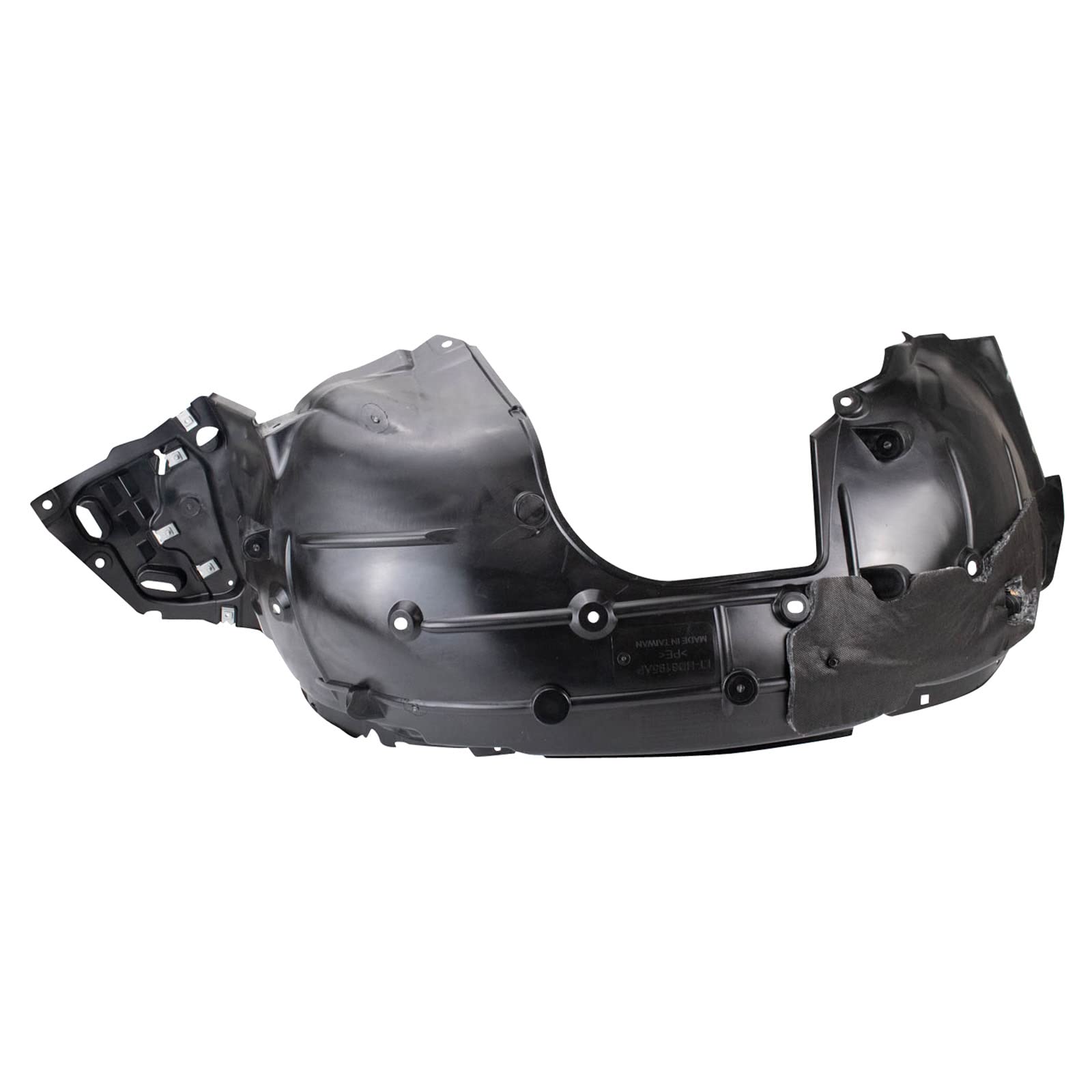 Trq Front Inner Fender Liner Set Compatible With 2016-2018 Honda Civic Ho1248161 Ho1249161