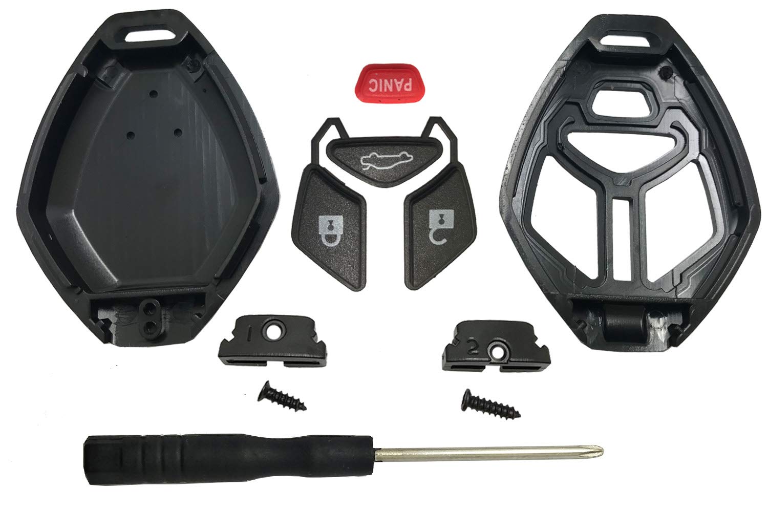 Horande Replacement Key Fob Cover Case fit for Mitsubishi Eclipse 2006-2012 Endeavor 2006-2011 Galant 2006-2012 Lancer Outlander