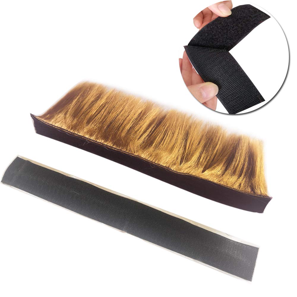 HHongJM Blue Mohawk Motorcycle Helmet Wigs for Bicycle - Reusable Synthetic Design (Helmet Not Included)