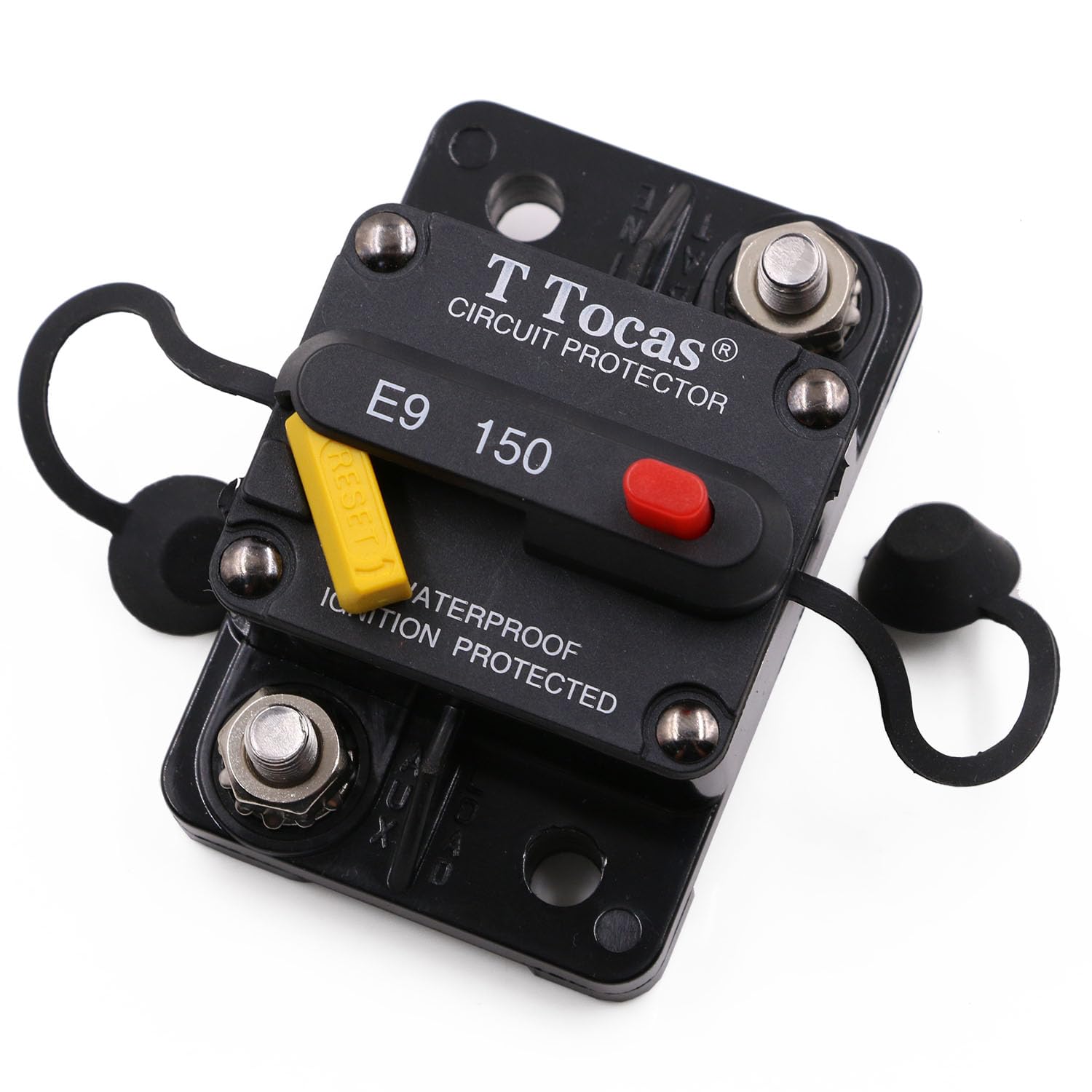 T Tocas 150 Amp Car Audio Circuit Breaker 12V - 48V Dc With Led Indication Waterproof 150A T3 Switchable Resettable