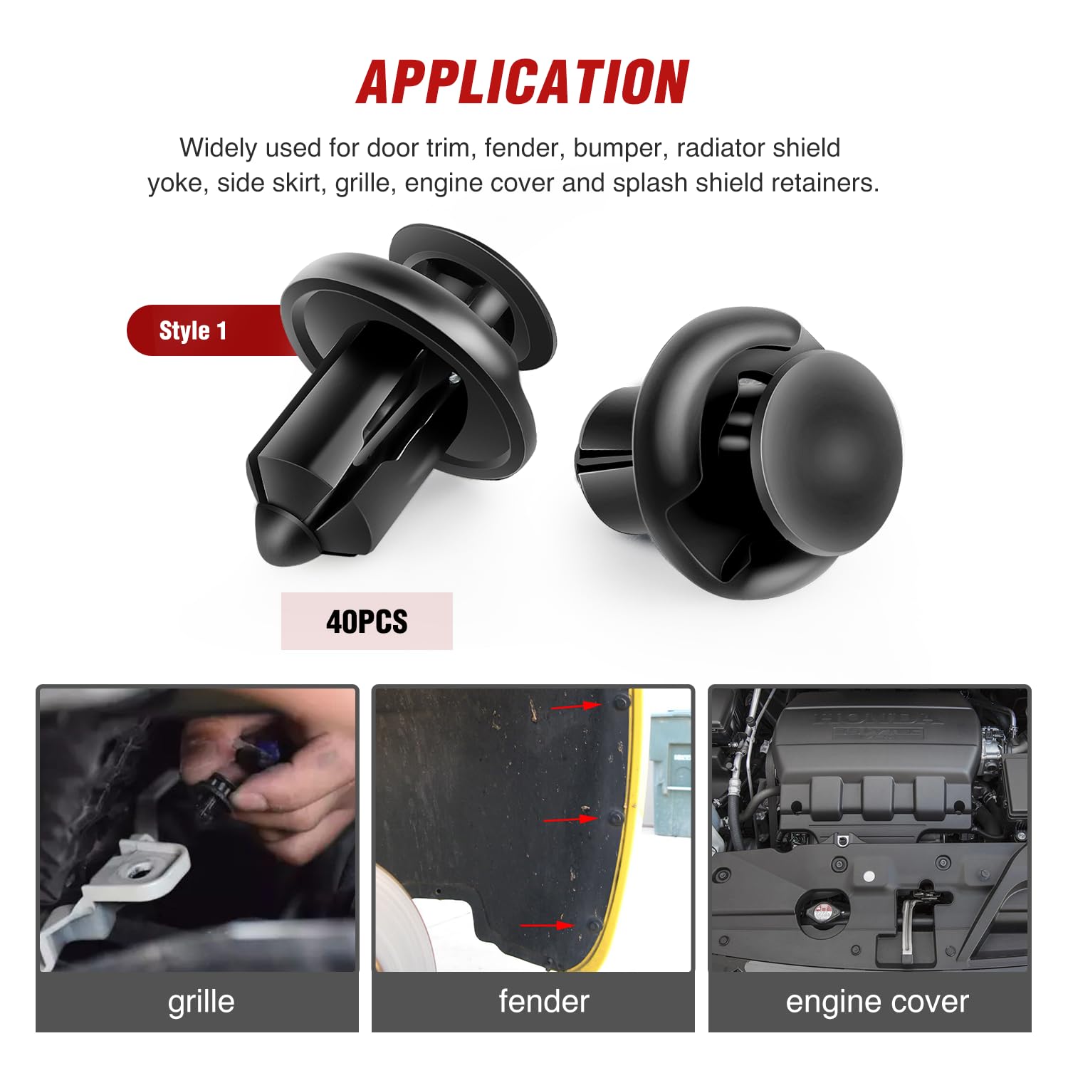 Nilight 120Pcs Car Retainer 6.3Mm 8Mm 9Mm 10Mm Expansion Screws Replacement Kit Bumper Push Rivet Clips For Honda Acura Gm Chrys