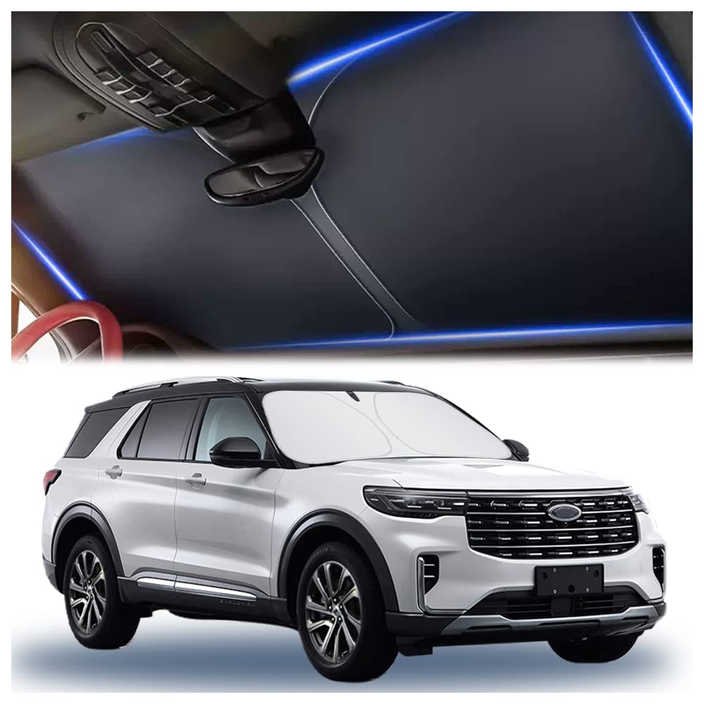 240T Thickened Automotive Glass Sunshade And Comes With Storage Bag,Keep Car Interior Cool,Universal Windshield Sun Shade Fit Fo