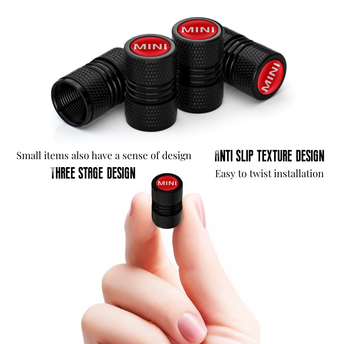 4PCS Car Wheel Center Cap 54mm Red Compatible with Mini Cooper Clubman Countryman Paceman Wheel Center Covers