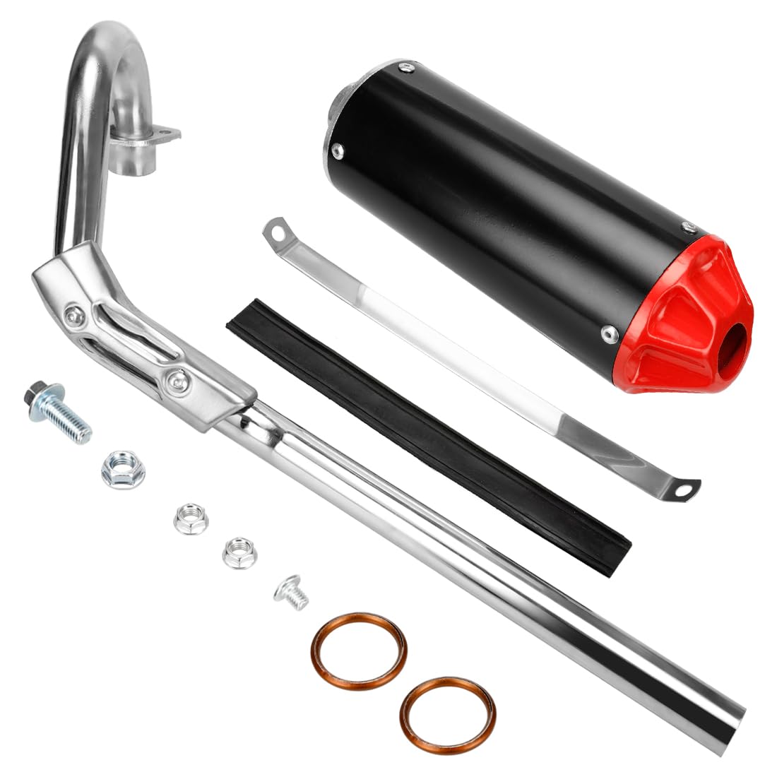 FVRITO High Performance Exhaust Muffler Silencer Pipe Assembly kit for Honda CRF50 XR50 70cc 110cc 125cc SSR SR110 Rocketa Taota